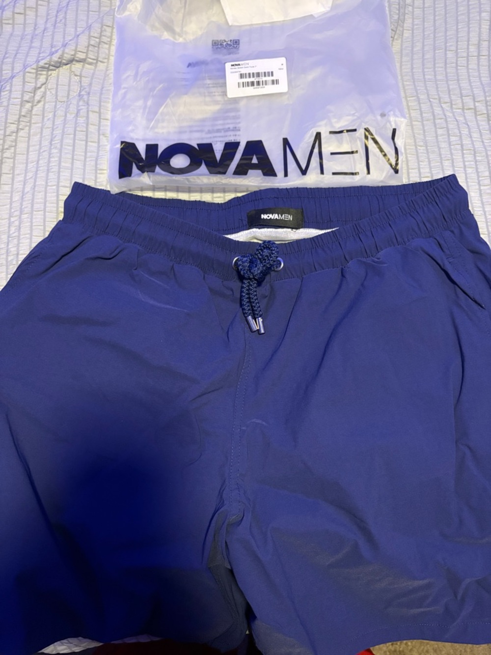 Fashion Nova Men Royal Blue Swim Trunks
